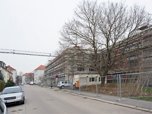 Der Rohbau der 144. Grundschule in Dresden-Pieschen ist fertiggestellt