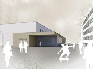 Neubau Zweifeldsporthalle BSZ Bau und Technik Dresden